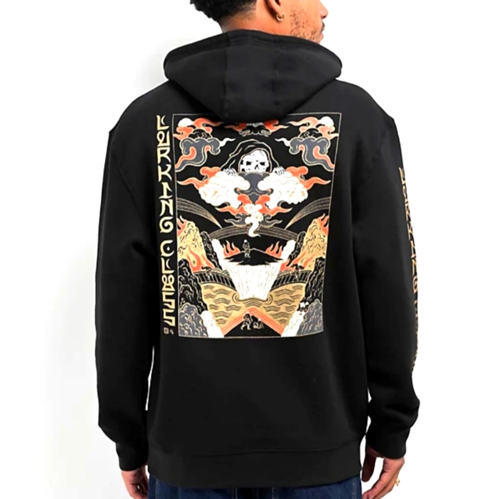 LURKING CLASS Black Grim Reaper Graphic Hoodie. Size Mens Medium